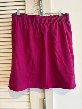 J. Crew Women’s Pull On Elastic Waist Fuchsia Mini Skirt* Sz 14
